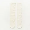 Spring Summer Thin Lace Slouch Socks Women Breathable Mesh Floral JK Mid-Calf Socks - One Size / xxp Lace Creamy Yellow