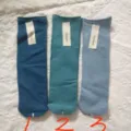 Comfortable solid color mid-calf slouch socks with rolled cuff design, soft cotton fabric. - No.1 Blue Black Plaid