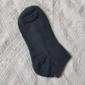 Chaussettes bateau homme en fibre de bambou unies respirantes courtes rétro - Taille unique / Gris foncé