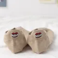 Niedliche lustige bestickte Damensocken, atmungsaktive flache Sommer Bootssocken - Einheitsgröße / Khaki Stil 2