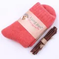 Chaussettes en laine rouge épaisses pour l'hiver, taille 36-40, chaussettes tricotées confortables. - Taille unique / Rouge pastèque femme