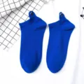 Niedliche blaue Damen Kurzsocken mit lustigem Monster Gesicht Stickerei für Frühling Sommer. - Einheitsgröße / Blau Stil 1