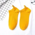 Süße gelbe Damen Sneaker Socken flache Knöchelsocken lustige Cartoon Ohren lässige kurze Socken - Einheitsgröße / Gelb Stil 1