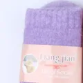 Chaussettes en laine violette epaissies d'hiver, chaussettes bouclettes unies chaudes. - Taille unique / Violet Femme