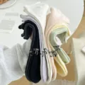 Women cute bow embroidered mesh mid-tube socks spring summer casual stacking socks - One Size / am2441 Green