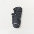 Dark grey low-cut boat socks featuring a subtle stripe design for comfortable daily wear. - One Size / Dark Gray