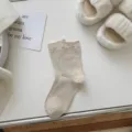 Calze medie da donna in filato maculato giapponese minimalista per abbigliamento primaverile - Taglia unica / jlw661 Beige