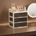 Large capacity cosmetic storage box with 3 drawers and top compartment for desktop makeup organizer. - 3 Tiers (3 Large Drawers + Compartment Layer)