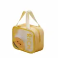 Bolsa de aseo impermeable y portátil con diseño de hamburguesa, organizador de maquillaje. - Estilo Básico Manual de un Solo Nivel / Amarillo Limón