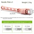 Portable travel clothes hanger hook with adjustable clip, sturdy for home and dorm use. - Single Pack / Nordic Pink