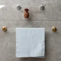 Luxury clear acrylic towel bar with metal base for modern bathroom wall mount storage. - Double Base 40cm Slipper Rack