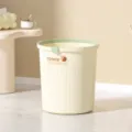 Poubelle en plastique crème de 10L, corbeille à papier minimaliste pour la maison. - 10L / Crème