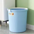 Grande poubelle en plastique 16L avec anneau et joli motif d'ours pour cuisine, salle de bain. - 16L / Bleu