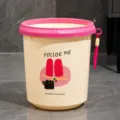 Cute plastic garbage bin for home kitchen bathroom bedroom and student dorm room. - Rose Red