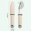 Kitchen fruit knife with protective sheath, 232mm stainless steel paring knife with hanging loop. - Fruit Knife / Cream