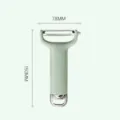 Stainless steel vegetable peeler with ergonomic green handle kitchen tool 78x150mm - Peeler / Light Fir Green