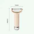 Kitchen vegetable fruit peeler with stainless steel blade and ergonomic beige handle 150mm - Peeler / Cream