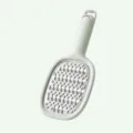 Handheld kitchen grater with green plastic handle and stainless steel blade for cheese and veg. - Grater / Light Fir Green