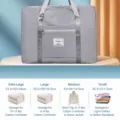 Large capacity travel storage bag waterproof grey clothing quilt organizer multiple sizes - Large - Long Trip Capacity 6-8 Jin Quilt / Fresh Grey (Dry & Wet Separation)