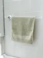 Acrylic towel bar single pole bathroom towel rack clear hanging rail for washroom use - Single Base 50cm Slipper Rack