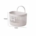 Small white hanging storage basket for kitchen, bathroom and bedside, single pack variant. - S / White