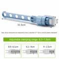 Portable travel clothes hanging hook retractable window frame clothes rack for dorm home - Single Pack / Nordic Blue