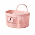 Pink plastic hanging storage basket, wall-mounted organizer for kitchen and bathroom. - L / Pink