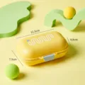 Boîte de rangement portable jaune avec fermoir sécurisé et motif de vagues propre, compacte. - Porte-savon / Jaune Citron