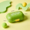 Boîte de rangement en plastique mini portable pour pilulier avec fermeture sécurisée. - Porte-savon / Vert pin