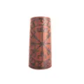 Men medieval leather wrist guard punk vintage wide arm cuff with Norse rune vintage design. - AC397 Style / Brown
