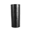 Detail shot of men punk medieval leather bracer, vintage black embossed wide wristband for riding. - AD305 Style / Black