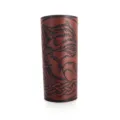Medieval punk leather bracer for men with embossed wolf design and retro wristband style. - AD305 Style / Calico