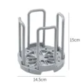 Escurridor de tazas y cuencos de plástico gris extensible organizador de cocina 15cm - Telescópico / Gris