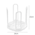 Escurridor de platos de plástico blanco soporte de almacenamiento de cocina 15x14cm compacto - Ajuste regular / Blanco