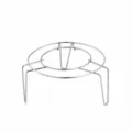 Stainless steel pot rack kitchen steaming cooling grid holder 12.5x6.5cm tall model - High Style (14.5cm)