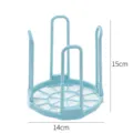 Escurridor de platos plegable de plastico azul 14x15cm soporte organizador de tazones - Ajuste regular / Azul