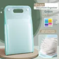 Portable A4 13-Layer Expandable File Folder Document Organizer Green Storage Bag. - 13 Layers Large Capacity / Green