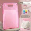 Pink A4 expanding file folder, 13 layers double layer large capacity document organizer. - 13 Layers Large Capacity / Pink