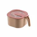 4 compartment spice box kitchen seasoning container with lid and spoon for salt pepper - 4-Grid Nordic Pink Seasoning Box with 4 Spoons