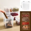 Contenitore trasparente per spezie scatola ermetica anti umidità per la cucina casalinga - Modello standard antipolvere con coperchio a ribalta / Specifica Universale