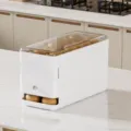 Rolling egg storage box for kitchen fridge, multi-layer gravity egg dispenser holder white - 1 Piece / Cream