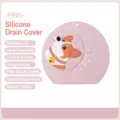 Tapis de bonde de sol en silicone rose avec design corgi mignon, anti-odeur et facile à nettoyer. - Style Corgi / Rose