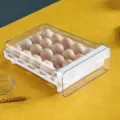 Clear plastic egg storage box refrigerator drawer organizer tray 20 grids kitchen container - Small (20 Grids)