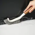 Spazzola di pulizia a manico lungo per pavimento bagno vasca parete piastrelle fughe 1pz - Spazzola per Fughe (Manico in Legno)