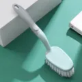 Spazzola di pulizia a manico lungo per piastrelle del bagno, setole resistenti. - Blu (Spazzola per Pavimenti Testa Tonda)