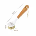 Beech wood long handle pot cleaning brush, natural sisal bristle kitchen dish washing brush. - Single Piece