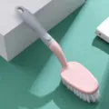 Spazzola per pulizia a manico lungo setole grigio rosa spazzola per pavimenti in piastrelle - Rosa (Spazzola per Pavimenti Testa Tonda)