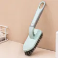 Spazzola di pulizia a manico lungo per piastrelle e pavimento bagno verde chiaro - Verde Chiaro (Spazzola Estesa a Forma di V)