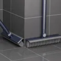 Long handle floor brush blue version bathroom tile and grout cleaning tool with squeegee - Blue