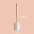 Langer Schwamm-Tassenpinsel für Babyflaschen und Wasserbecher, rosa Nano-Reinigungsbürste. - Rosa
